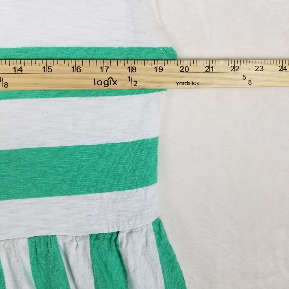 Boden Maxi Dress Women 12L Green White Striped Cotton Slub Sleeveless D0077 - Picture 7 of 9